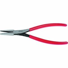 Plier Flat Nose 7.25/32'', jaw width 17/32'', serrated jaw, long handle duckbill, steel chrome finish, pvc grips, PROTO (J227G)