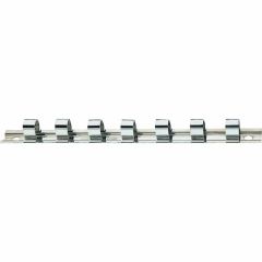 Storage Socket Bar Clips Set, 1/4'' Drive 10 Clips, Length 9'', Steel Chrome Finish, PROTO (J2570)