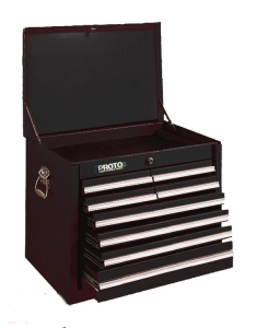 Storage Chest Top 27'', LxHxD, 26.1/4'' x 19' x 18'', 8 Drawers, Black, PROTO (J442719-8BK)