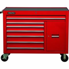 Storage Workstation LxHxD, 50.1/2'' x 41'' x 25'', 7 Drawers, 1 Shelf, Red, PROTO (J455041-7RD-1S)