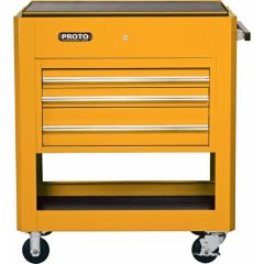 Storage Utility Cart Heavy Duty LxHxD, 39.1/2'' x 46'' x 23'', 3 Drawers, 1 Compartment, Yellow, PROTO (J459000-3YL)