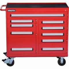 Storage Workstation LxHxD, 45'' x 45.1/2'' x 21.3/8'', 10 Drawers, Red, PROTO (J464542-10RD)