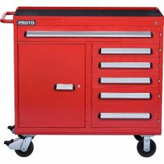 Storage Workstation LxHxD, 45'' x 45.1/2'' x 21.3/8'', 6 Drawers, 1 Compartment,Red, PROTO (J464542-6RD-1S)