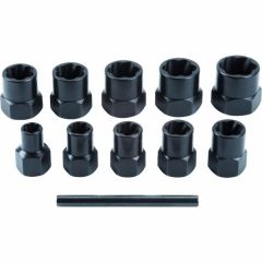 Extractor Bolt Socket Set 10 Pcs, Tool Holder, Steel Black Finish, PROTO (J69X00)