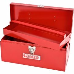 Storage Box General Purpose With Tray, LxHxD 14'' x 6.1/2'' x 6'', Red, PROTO (J9954-NA)