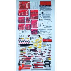 Tool Set, 1/4'', 3/8'', 1/2'', 3/4'' Dr. Master Tool Set 453 Pcs, inches, With Roller Cabinet J453441-8rd and Top Chest J453427-6rd, PROTO (J99722)