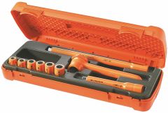 Set, VDE 3/8'' Drive Socket Set & Accessories 12 Point 9 Pcs 1000V Insulated, FACOM (J.400AVSE)