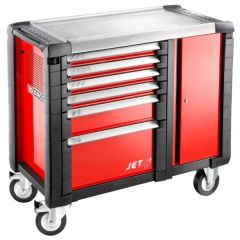 Workbench, Mobile JET.M3 6 Drawers Red, 3 Modules Per Drawer, FACOM (JET.T6M3)