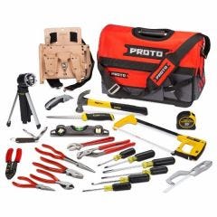 Tool Set, Electrician's Set 25 Pcs, Wrench, Striking & Struck Tools, Pliers, Screwdriver And Miscellaneous Tools, PROTO (JTS-0025ELEC)