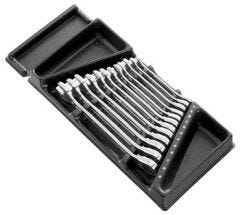 Combination Wrench Set, Ratchet in Thermoformed & Foam Tray, Metric, FACOM (MOD.467BJ12PB)