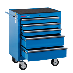 Roller Cabinet, 27'', Blue, 5 Drawer, Steel, Dim: 27.6'' x 18'' x 27.6'', OPTIMAX (OPT-2005)