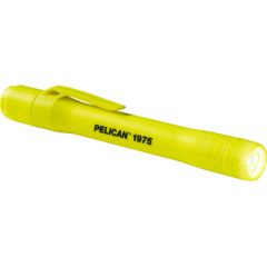 1975 Flashlight, with Helmet Bracket, 2AAA, LED, Yellow, Ex-proof, Class 1,2,3 D1, Yellow, Lumen 117, PELICAN (019750-0100-245)