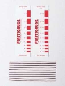 Plastigauge  Red "A", Bearing Clearances, 0.001''-0.007'', (0.025-0.175mm), Price Per Packet Of 10 Plastic Gage Stick, PLASTIGAUGE (PL-A)