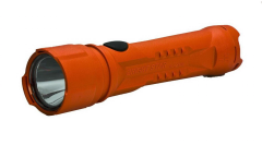 Flashlight Razor Industrial Handheld LED 3AA Cell, Orange, Lumens 125, BRIGHTSTAR (60102)