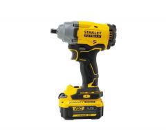 20V BL Cordless 1/2" Sq Drive Impact Wrench, Max Torque 280Nm c/w 1 x 4.0ah Battery, 1x Charger, STANLEY (SBW910M1K-B1)