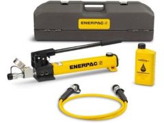 Hydraulic Toolbox Set, Pump P392, Gauge GA45GC, Hose HC7206C, Hyd. Oil 1 Qt HF100, Plastic Carry Case, ENERPAC (SC00HTBE)