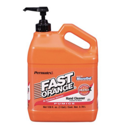 Lotion Hand Cleaner Fast Orange Pumice, 1 Gallon Bottle With Pump. PERMATEX (25218)