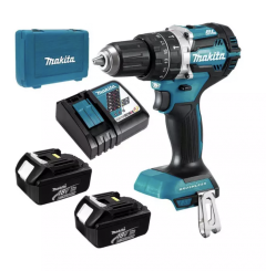 DC Hammer Driver Drill 13mm, 18V Brushless, 2X 3.0ah Battery, 1X Charger, MAKITA (DHP484RFE)