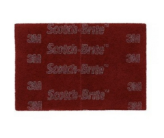 Scouring Pad, Maroon size 6'' x 9'' For General Purpose Hand Pad. 3M (7447B)