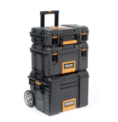 Tool Storage Cart and Organizer, 3 Tool Box Stack Combination, with Wheels RIDGID (54358)