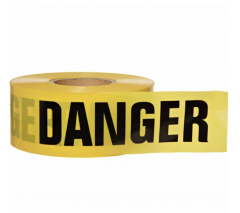 Tape Barricade 3'' Yellow Background with Black ''DANGER'' Wording,  200M/roll, CFC SAFETY (109812)