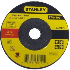 Disc Grinding Metal 4'' / 100mm 6mm x 16mm Bore, STANLEY (STA4500)