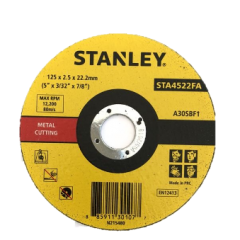 Disc Cutting Metal 5'' / 125mm  2.5mm x 22.2mm Bore, STANLEY (STA4522FA)