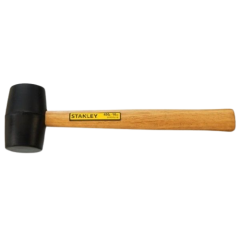 Hammer Rubber Mallet, Wood Handle 16  Oz, STANLEY (STHT57527-8)