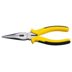 Plier Long/Snipe Nose 150 mm ( 6'') Carbon Steel Polished Plier, Serrated Jaw, Side Cut, PVC Handle, STANLEY (STHT84031-8)