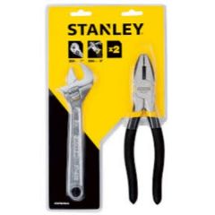 Set  Plier, Linesman & Adjustable Wrench Of 2 Pcs, Carbon Steel, STANLEY (STHT90164-8)