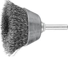 Brush Wire Cup Mounted Steel 6mm shank, 50mm dia, PFERD (TBU5010-6ST0.30)