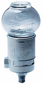 Opto-Matic Oiler with glass reservoir, Capacity 2.5 ozs, 1/4'' NPTF, Zinc Plated Steel. TRICO (30002)