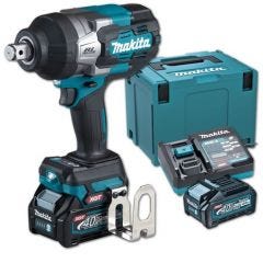 DC Impact Wrench, 3/4'' Dr, 40V Battery, Cap. 1800NM, Bursting 2050Nm, 1 Charger, 2 x 4.0AH Battery, MAKITA (TW001GM204)