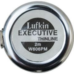 Tape Measure Pocket Executive Diameter Yellow Clad 6mm x 2m, grad. 1mm, Blade Style: A20, LUFKIN (W606PM)