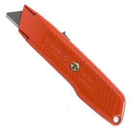 Knife, Self-Retracting Utility Safety Knife With Round Point Blade, 5.5/8'', Orange Red Colour, STANLEY (10-189C)