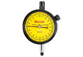 Dial Indicator, Range, 0.5 mm, Graduations: 0.002, STARRETT (25-161J)