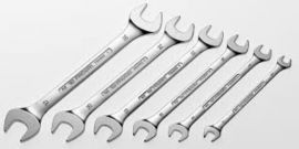 Set, Wrench, Open End Double Sided 6 Pcs, 1/4 -15/16'', Chrome Finish, FACOM (44.JU6)