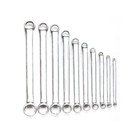 Set, Wrench, (Ring/Box) 12 Point 1/4''-1.1/8'' AF x 7 Pcs Ring End 75 Degree Offset, Chrome, STANLEY (87-714)