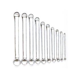 Set, Wrench, (Ring/Box) 12 Point 1/4''-1.1/8'' AF x 7 Pcs Ring End 75 Degree Offset, Chrome, STANLEY (87-714)