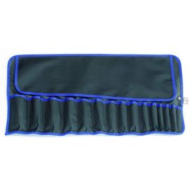 Tool Wallet Empty With 15 Compartments #9088070, Dimension 670 x 340mm, Black Polyester With Dark Blue Lining With Strap, HEYTEC (90880701500)