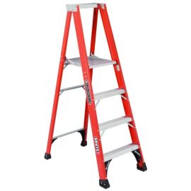 Ladder FP1400HD Series, platform step ladder, 4 steps ladder, Open Width: 25'', Open Depth: 45.1/2'', Load Capacity: 375lbs, fiberglass, LOUISVILLE (FP1404HD)