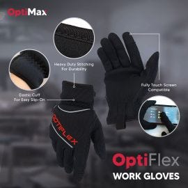 OptiFlex Mechanical Work Gloves, Comfort, Size XL, Touch Screen Compatible, OptiMax (OFXG-XL)