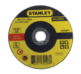 Disc Cutting Metal 4'' / 100mm 2.5mm x 16mm Bore, STANLEY (STA4520FA)