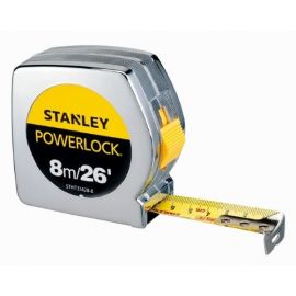 Tape Measure, Powerlock, 8M / 26' X 25mm, Mylar Yellow, STANLEY (STHT33428-8)